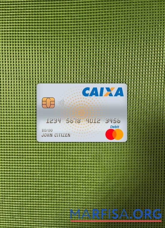 Printable Brazil Caixa bank master debit card photolook front download for verification